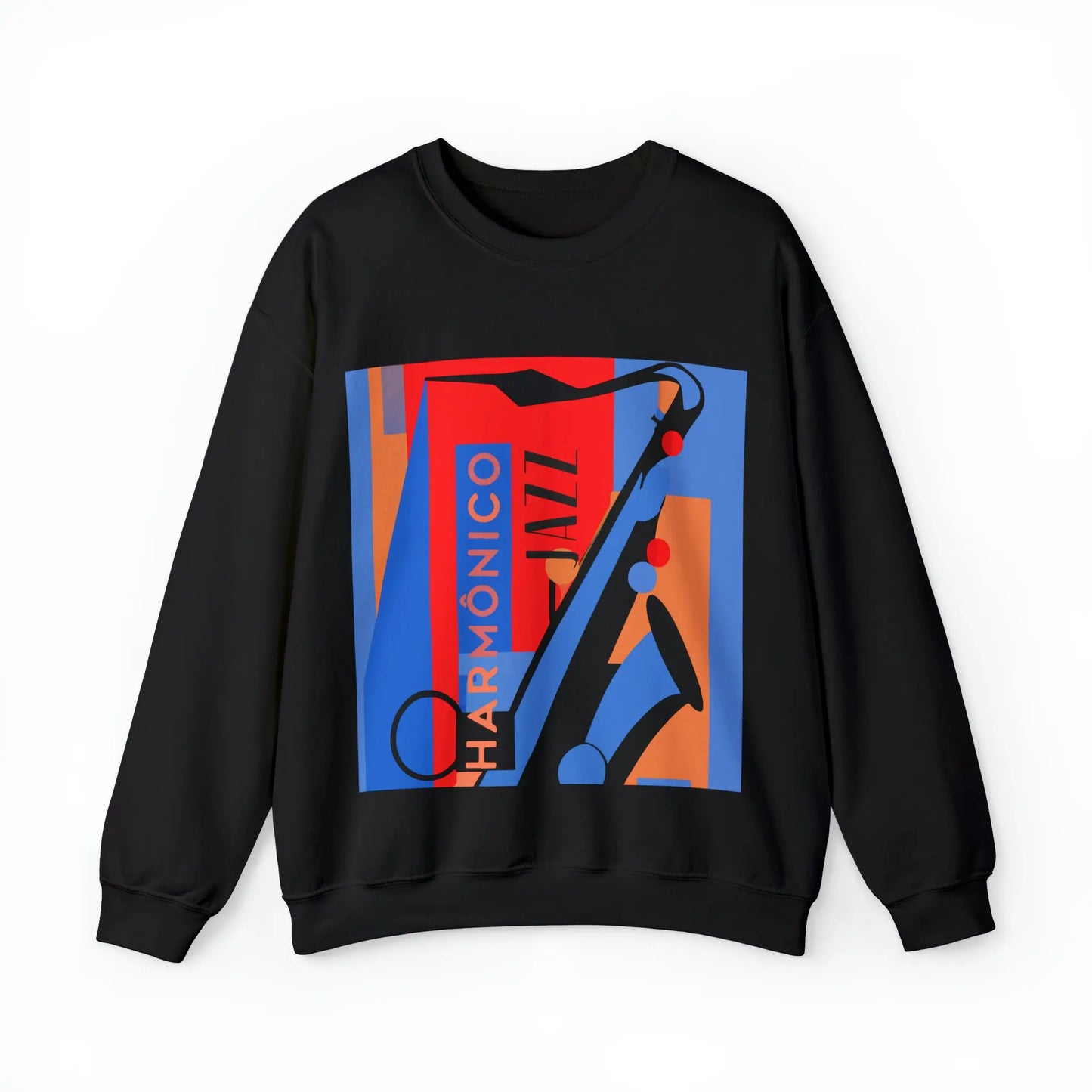 Harmônico Jazz Graphic Sweatshirt | Unisex Heavy Blend™ Crewneck Sweatshirt