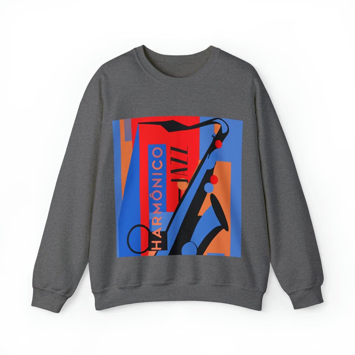 Harmônico Jazz Graphic Sweatshirt | Unisex Heavy Blend™ Crewneck Sweatshirt