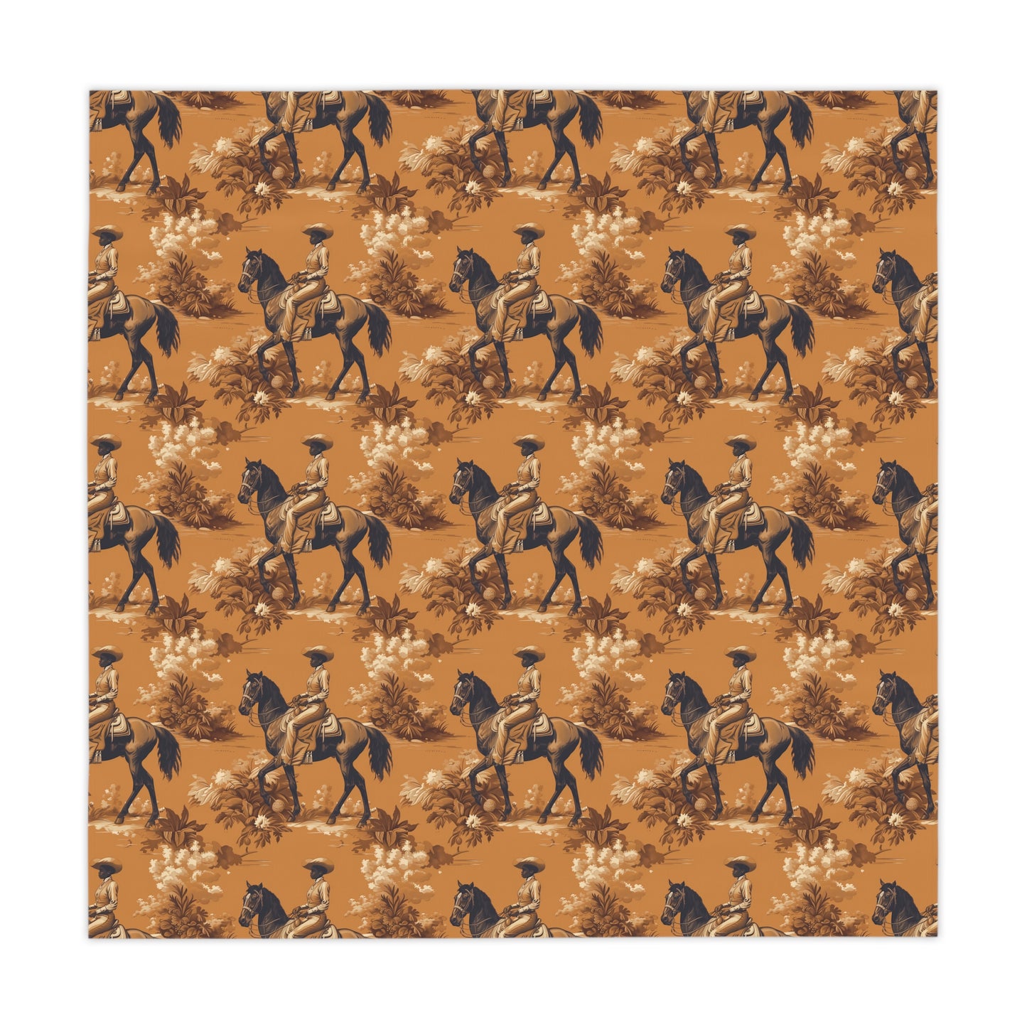 American Western Cowgirl II | Rustic Cowboy Tablecloth - Western Decor, Dining Room Table Cover, Farmhouse Style, Country Kitchen, Outdoor Table Decoration