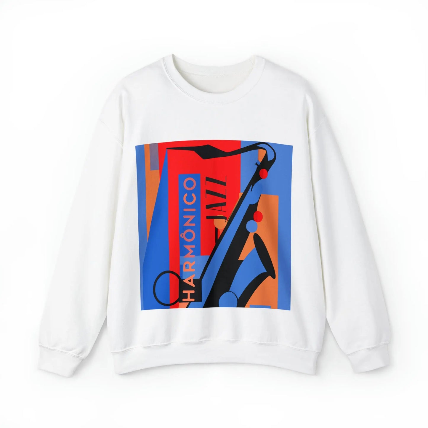 Harmônico Jazz Graphic Sweatshirt | Unisex Heavy Blend™ Crewneck Sweatshirt