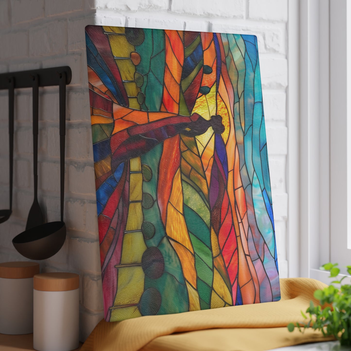 Vineyard Art Glass Cutting Board, Woman Art, Wine lover art, Napa Valley Art, Glass Art, Napa Valley Souvenir