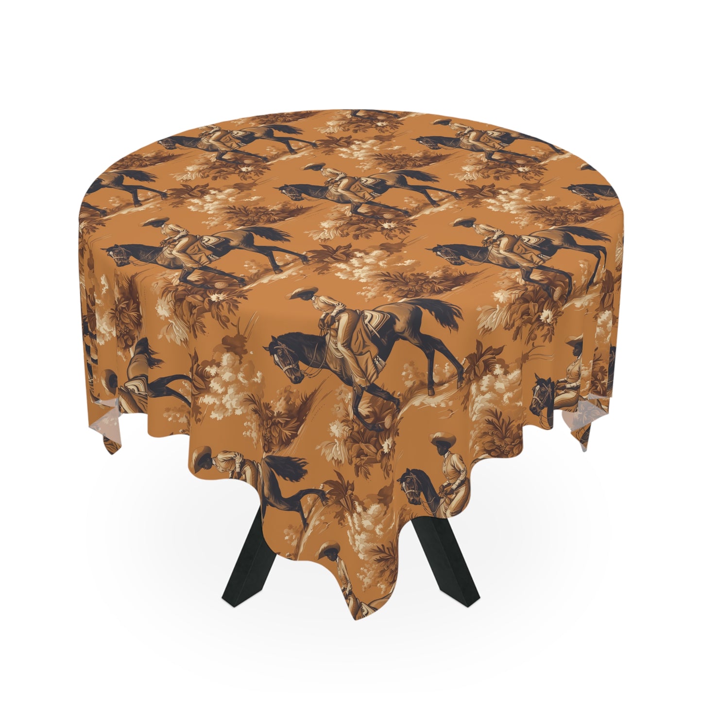 American Western Cowgirl II | Rustic Cowboy Tablecloth - Western Decor, Dining Room Table Cover, Farmhouse Style, Country Kitchen, Outdoor Table Decoration