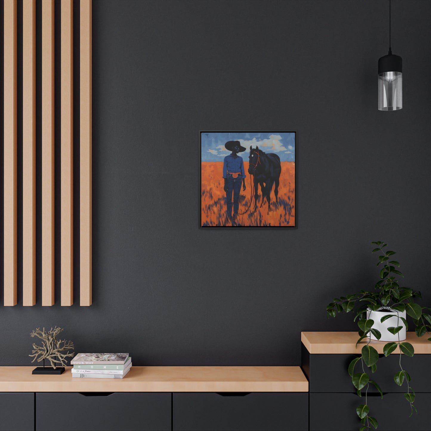 A Girl and Her Horse, Gallery Canvas Wraps, Square Frame