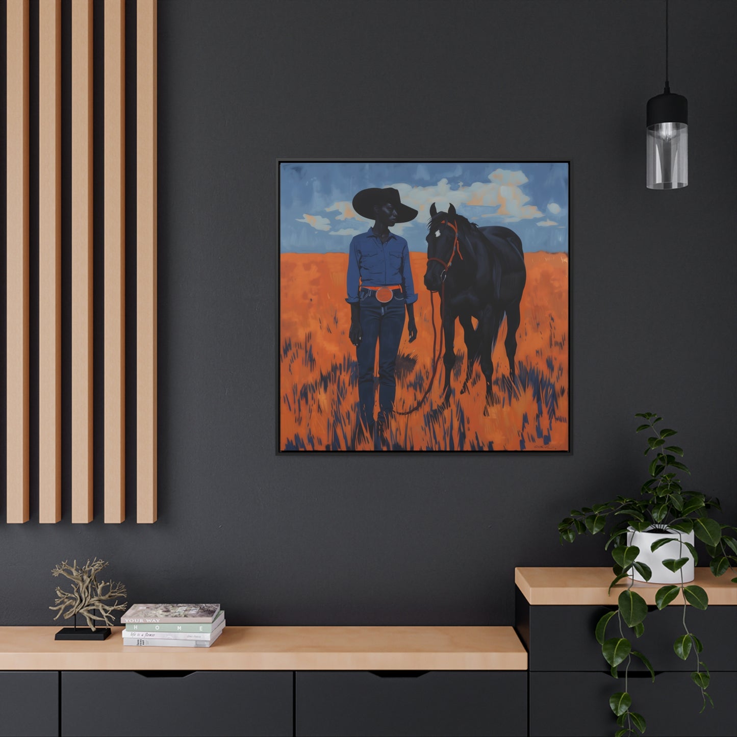 A Girl and Her Horse, Gallery Canvas Wraps, Square Frame