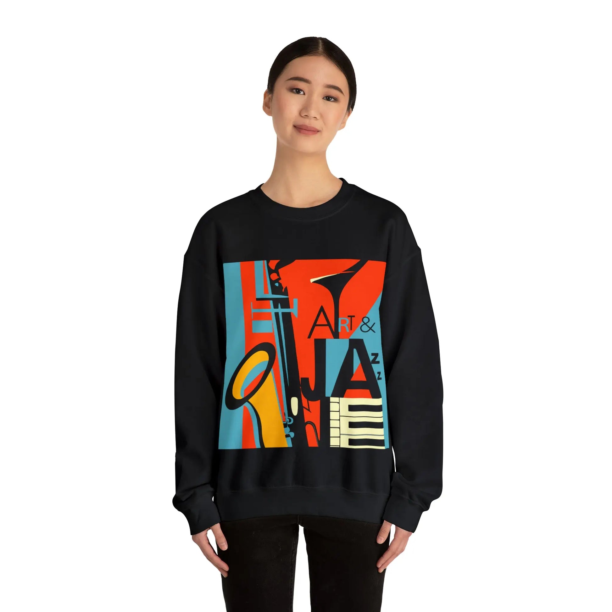 Art & Jazz Vintage Sweatshirt | Unisex Heavy Blend™ Crewneck Sweatshirt 