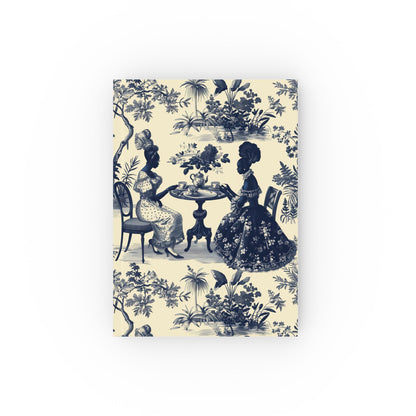 High Tea in the Garden Toile de Jouy Blue Toile Hard Backed Journal