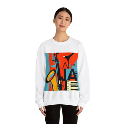 Art & Jazz Vintage Sweatshirt | Unisex Heavy Blend™ Crewneck Sweatshirt 