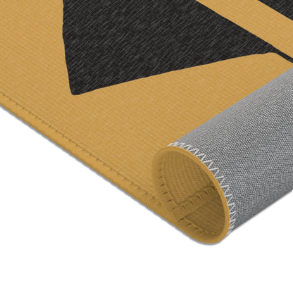 Mustard + Onyx Area Rug - Boho Chic Design for Living Room and Bedroom | Eco-Friendly Home Decor