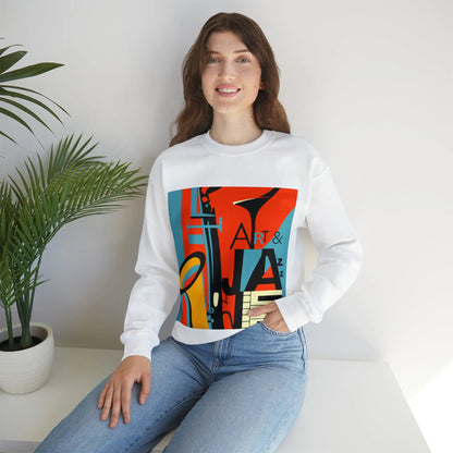 Art & Jazz Vintage Sweatshirt | Unisex Heavy Blend™ Crewneck Sweatshirt 