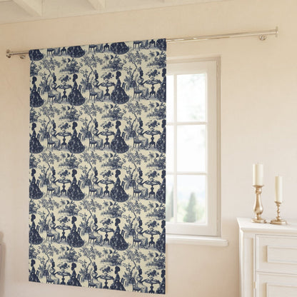 High Tea in the Garden Toile de Jouy Window Curtain (1 Panel)