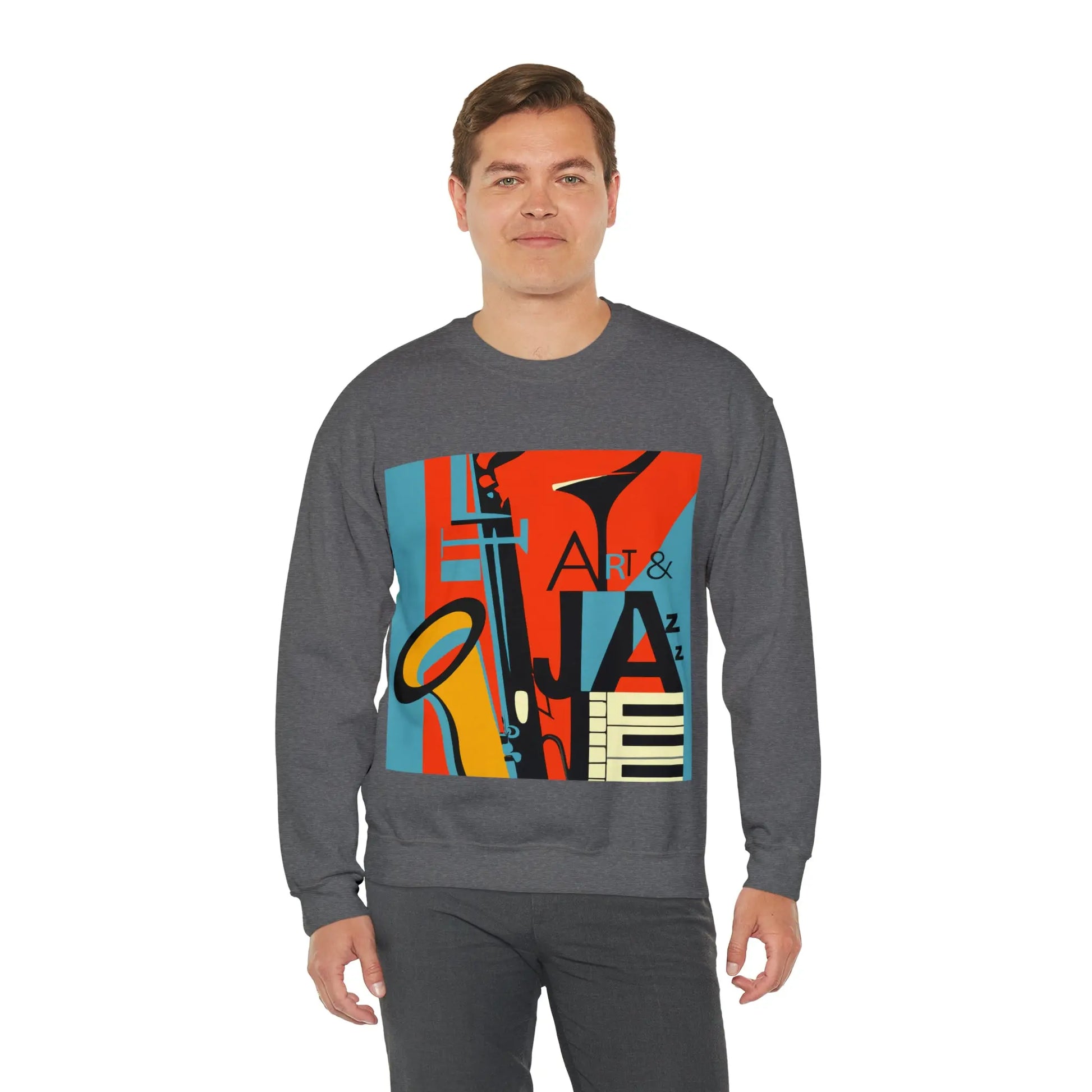 Art & Jazz Vintage Sweatshirt | Unisex Heavy Blend™ Crewneck Sweatshirt 