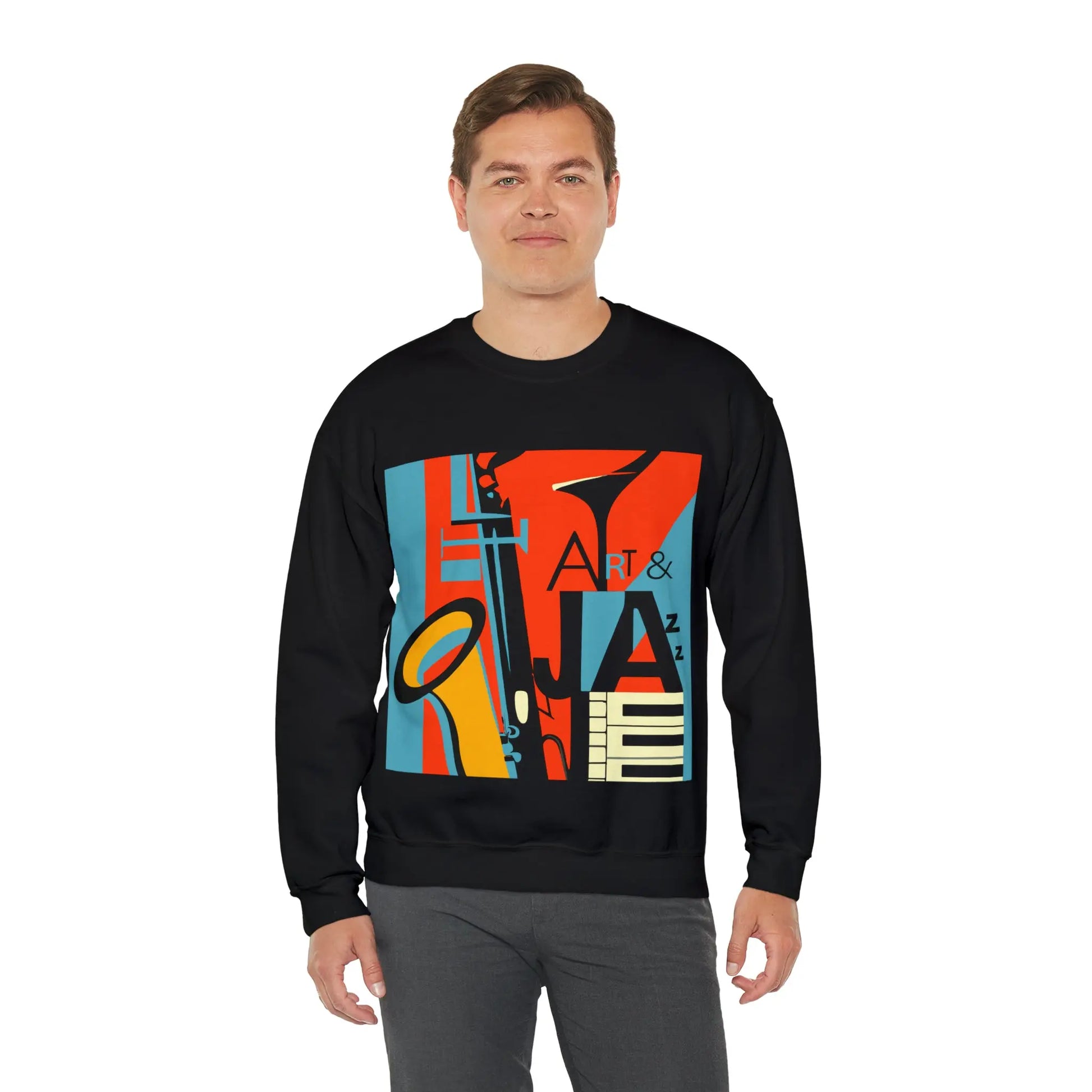 Art & Jazz Vintage Sweatshirt | Unisex Heavy Blend™ Crewneck Sweatshirt 