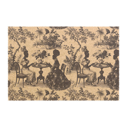 High Tea in the Garden Toile de Jouy Doormat