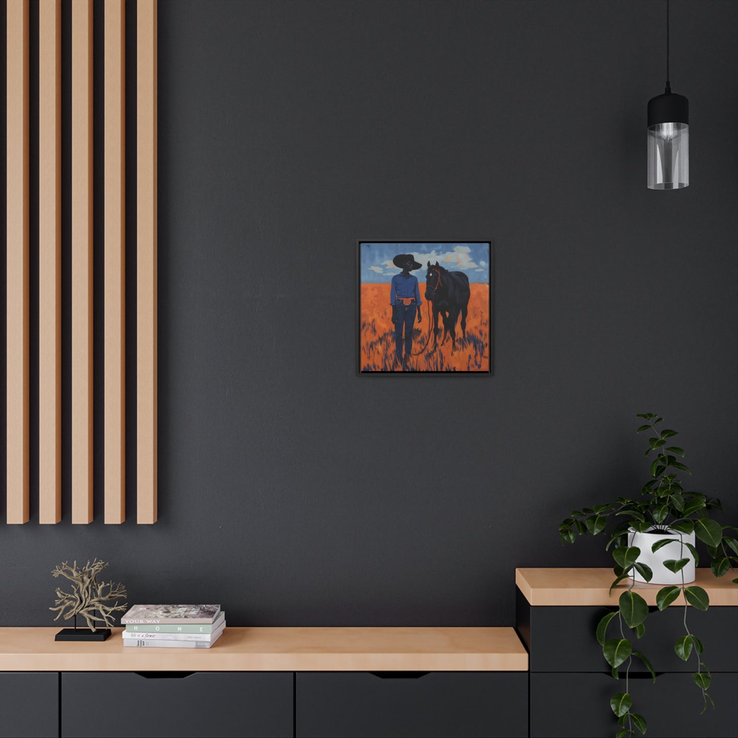 A Girl and Her Horse, Gallery Canvas Wraps, Square Frame