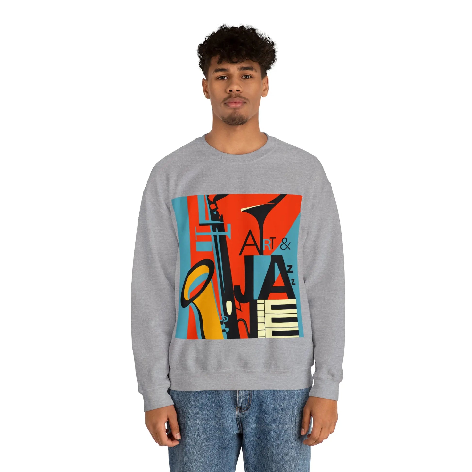 Art & Jazz Vintage Sweatshirt | Unisex Heavy Blend™ Crewneck Sweatshirt 