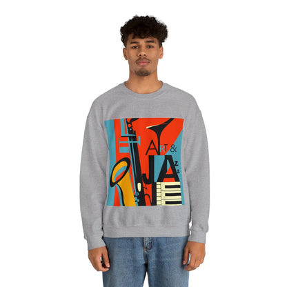Art & Jazz Vintage Sweatshirt | Unisex Heavy Blend™ Crewneck Sweatshirt 
