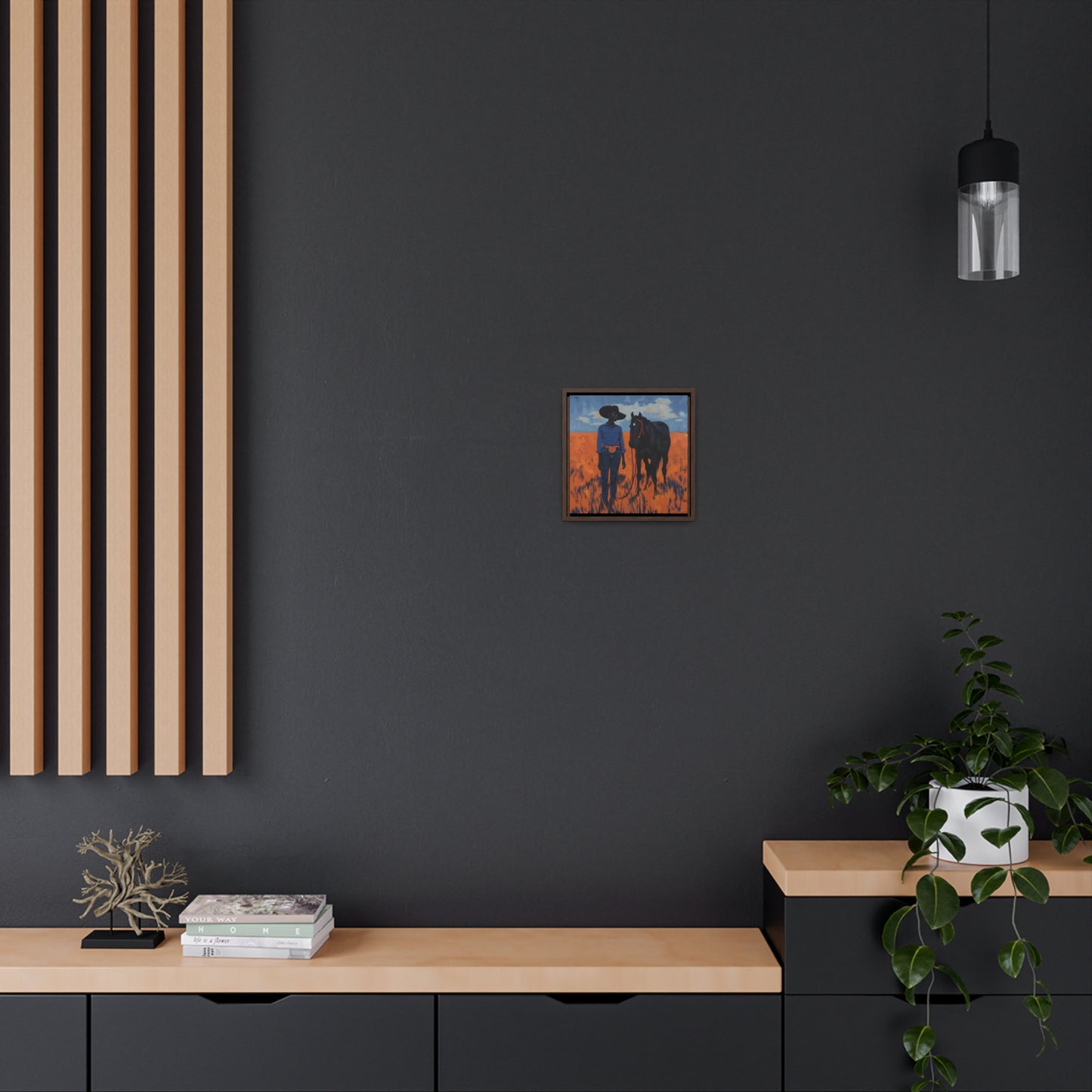 A Girl and Her Horse, Gallery Canvas Wraps, Square Frame