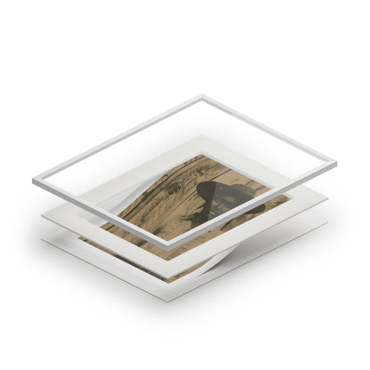 Black Cowgirl II, Fine Art Prints (Passepartout Paper Frame)