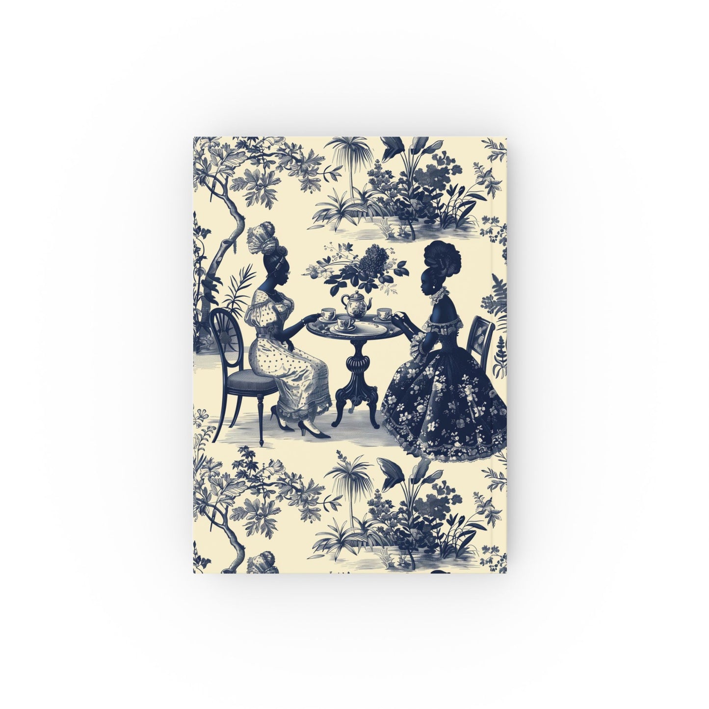 High Tea in the Garden Toile de Jouy Blue Toile Hard Backed Journal