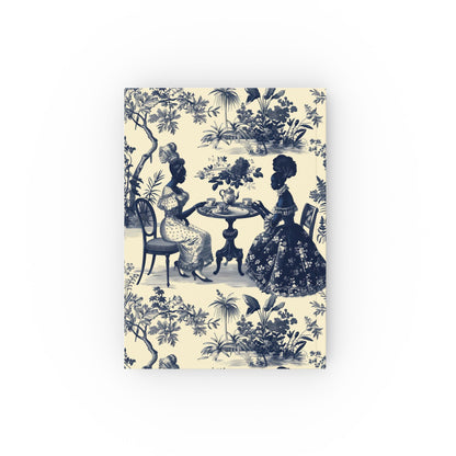 High Tea in the Garden Toile de Jouy Blue Toile Hard Backed Journal