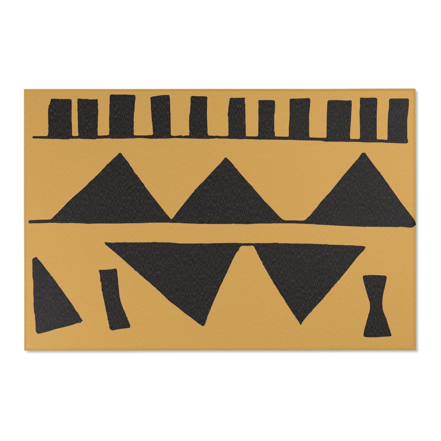 Mustard + Onyx Area Rug - Boho Chic Design for Living Room and Bedroom | Eco-Friendly Home Decor