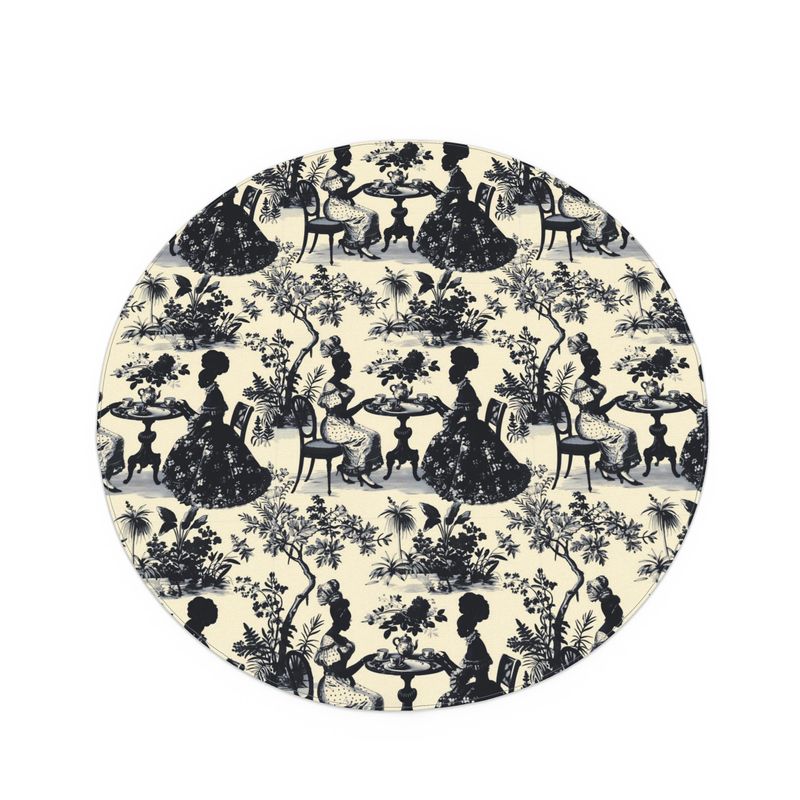 High Tea in the Garden Tablecloth in Black