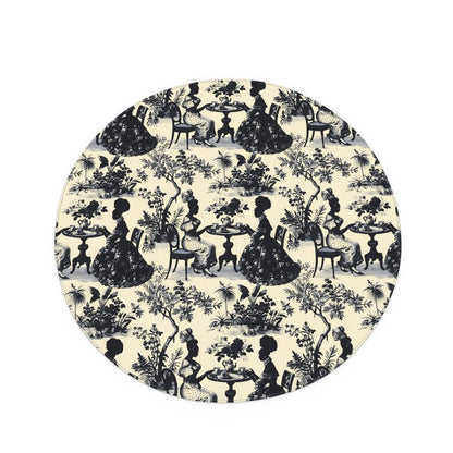 High Tea in the Garden Tablecloth in Black