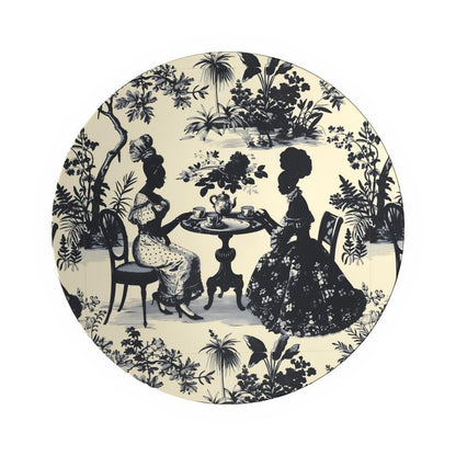 High Tea in the Garden Toile de Jouy Ornamental Bowl - BLACK