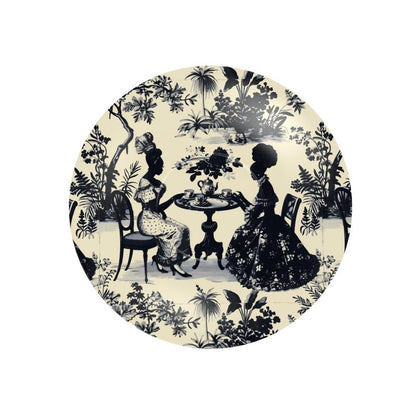 Black High Tea in the Garden Toile de Jouy  Cup and Saucer