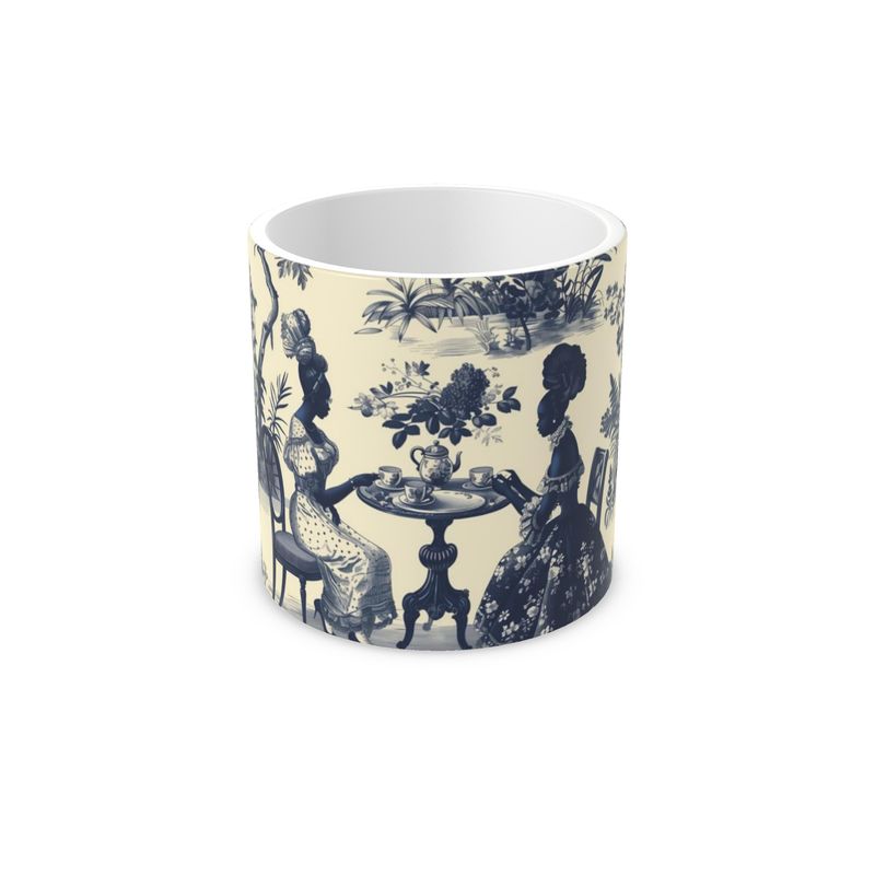 High Tea in the Garden Toile de Jouy Plant Pot