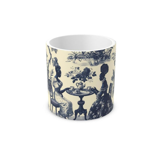 High Tea in the Garden Toile de Jouy Plant Pot