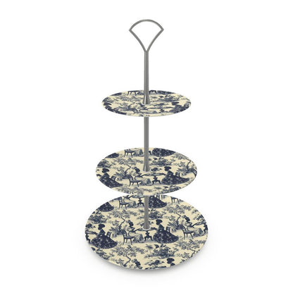 High Tea in the Garden Toile de Jouy Cake Stand