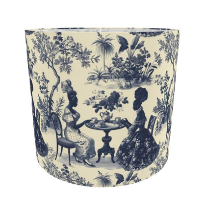 High Tea in the Garden Toile de Jouy Drum Lamp Shade