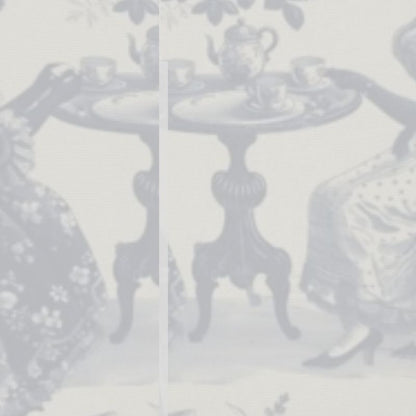 High Tea in the Garden Toile de Jouy Drum Lamp Shade