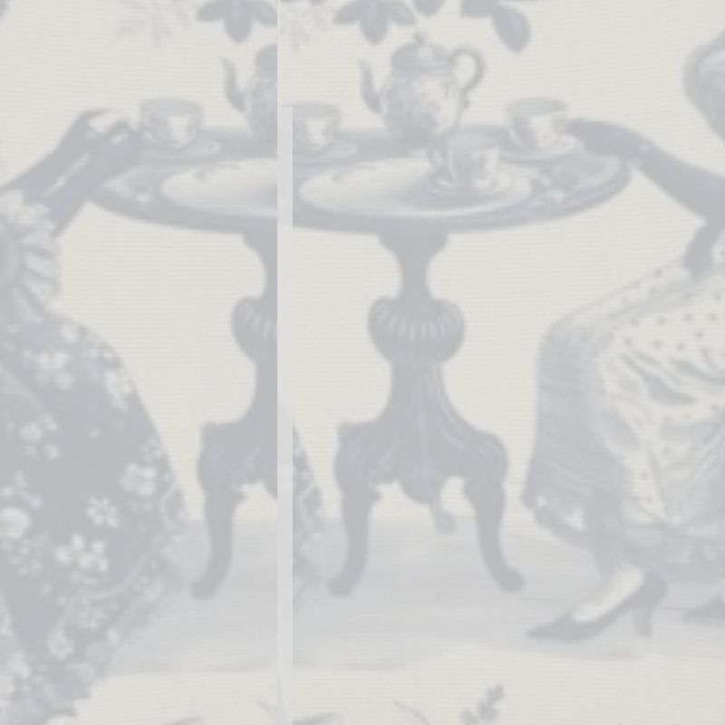 High Tea in the Garden Toile de Jouy Drum Lamp Shade
