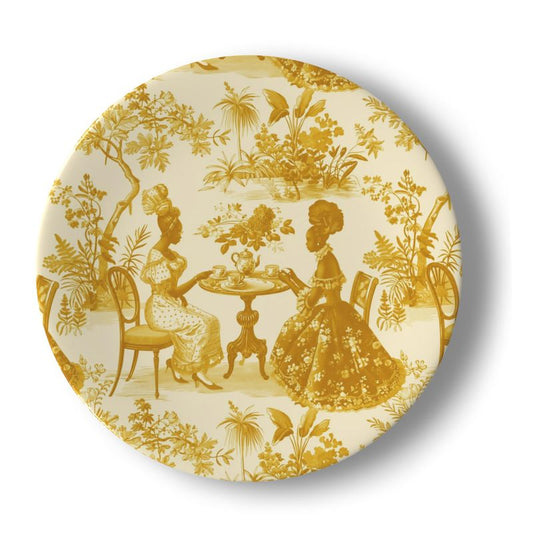 High Tea in the Garden Toile de Jouy China Plates