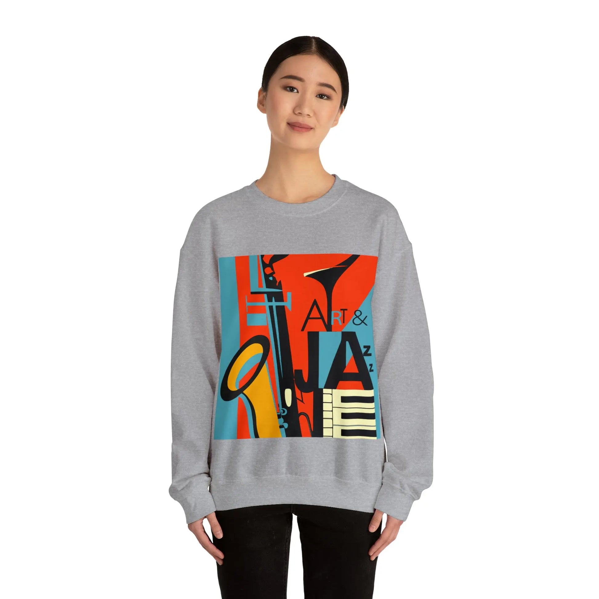 Art & Jazz Vintage Sweatshirt | Unisex Heavy Blend™ Crewneck Sweatshirt 