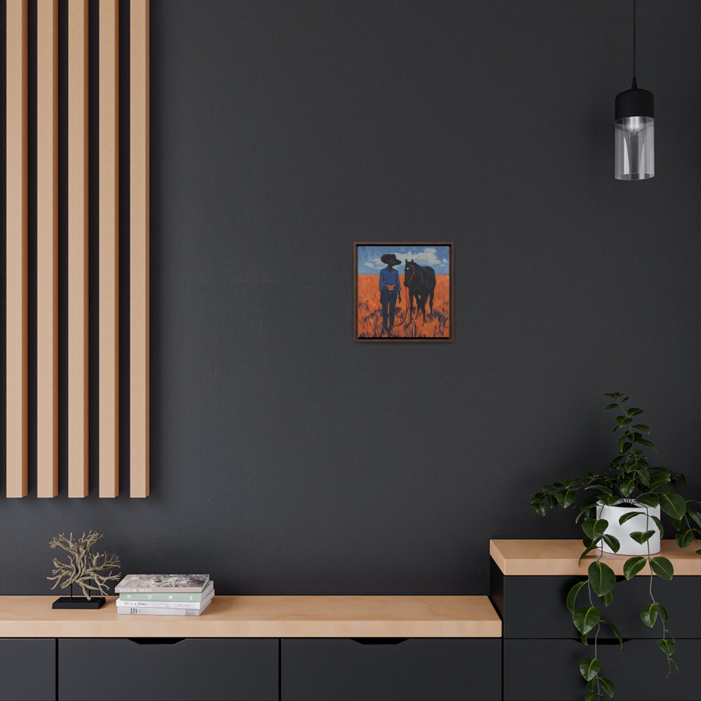 A Girl and Her Horse, Gallery Canvas Wraps, Square Frame
