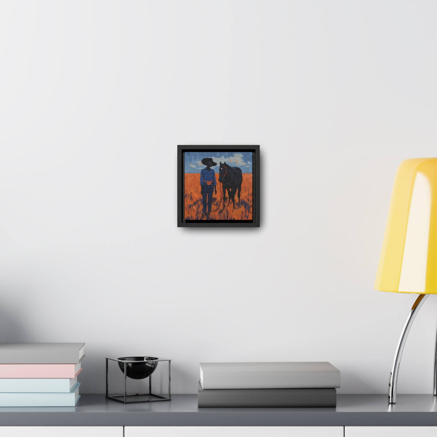 A Girl and Her Horse, Gallery Canvas Wraps, Square Frame