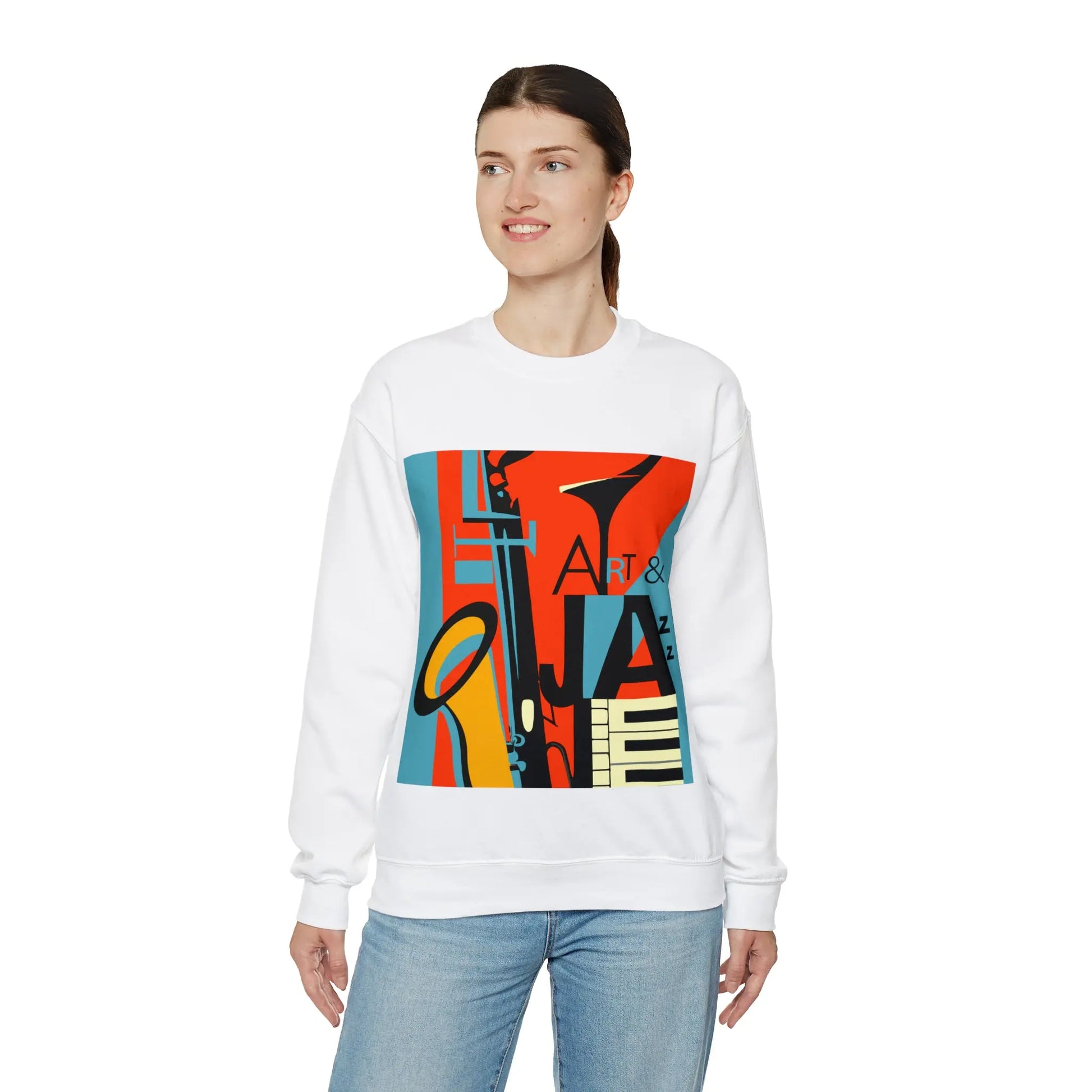 Art & Jazz Vintage Sweatshirt | Unisex Heavy Blend™ Crewneck Sweatshirt 