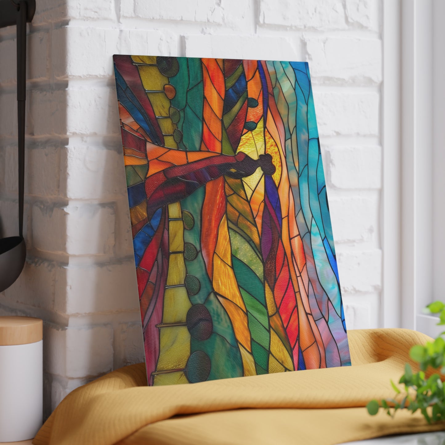 Vineyard Art Glass Cutting Board, Woman Art, Wine lover art, Napa Valley Art, Glass Art, Napa Valley Souvenir