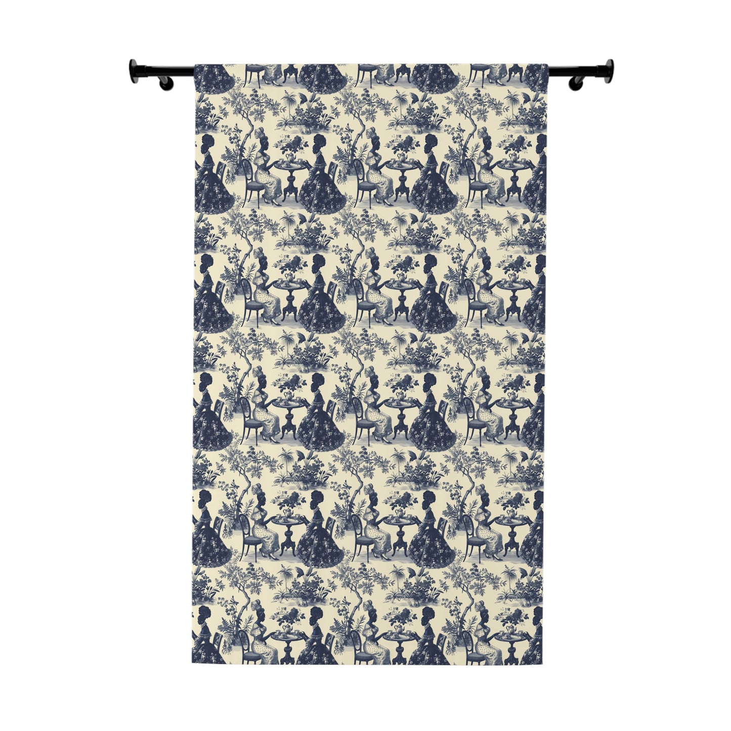 High Tea in the Garden Toile de Jouy Window Curtain (1 Panel)