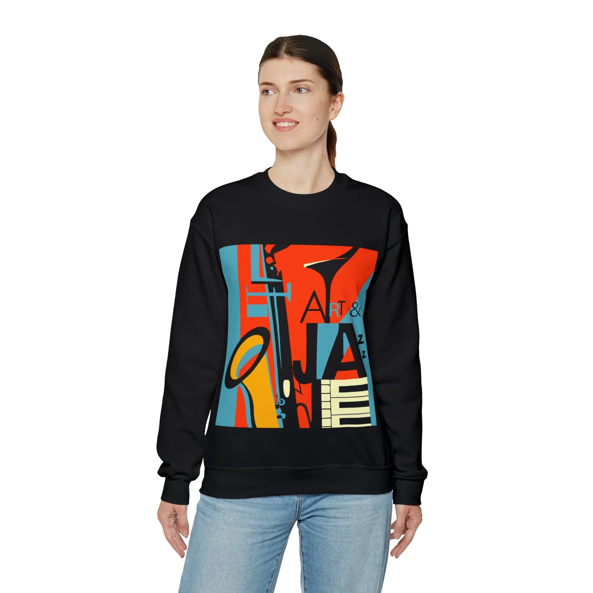 Art & Jazz Vintage Sweatshirt | Unisex Heavy Blend™ Crewneck Sweatshirt 