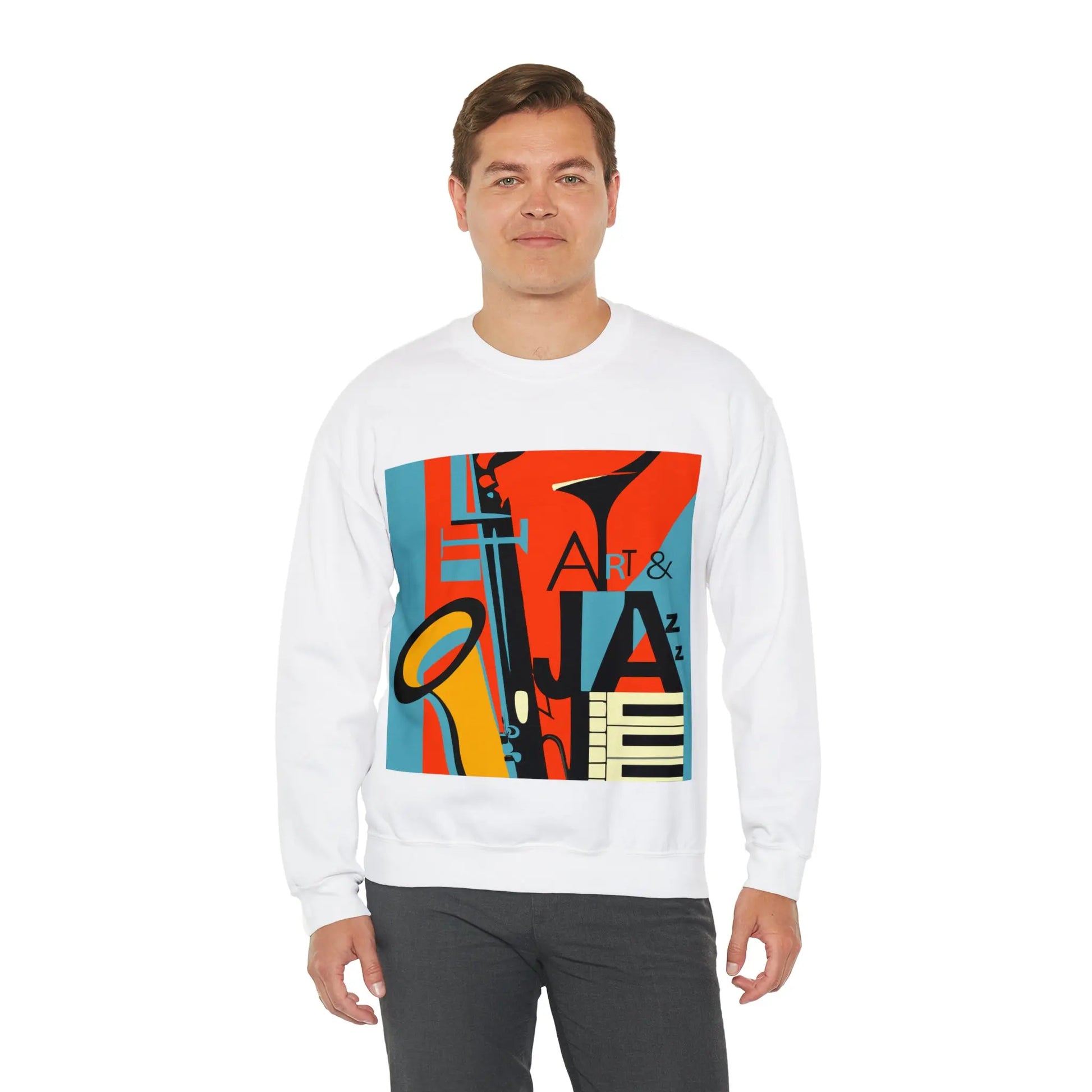Art & Jazz Vintage Sweatshirt | Unisex Heavy Blend™ Crewneck Sweatshirt 
