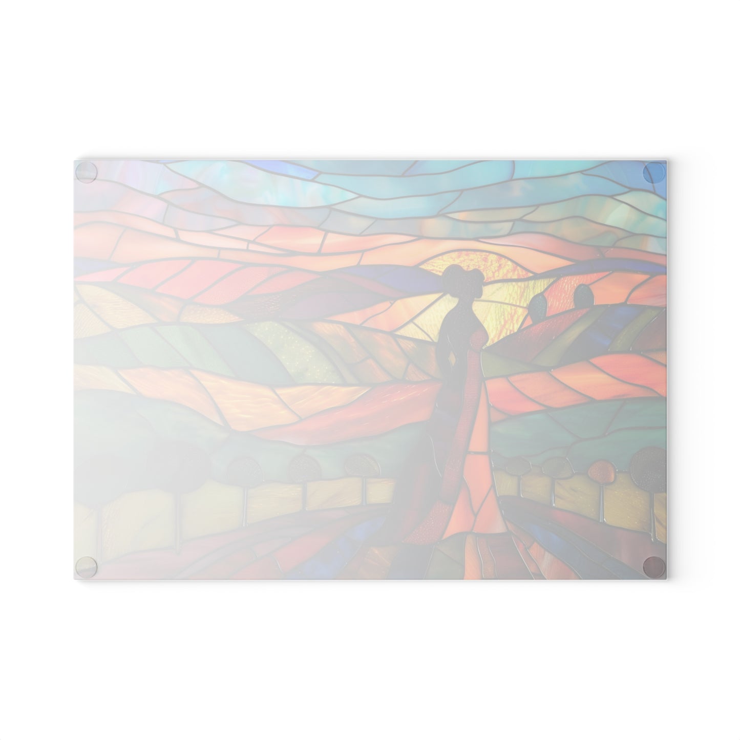 Vineyard Art Glass Cutting Board, Woman Art, Wine lover art, Napa Valley Art, Glass Art, Napa Valley Souvenir