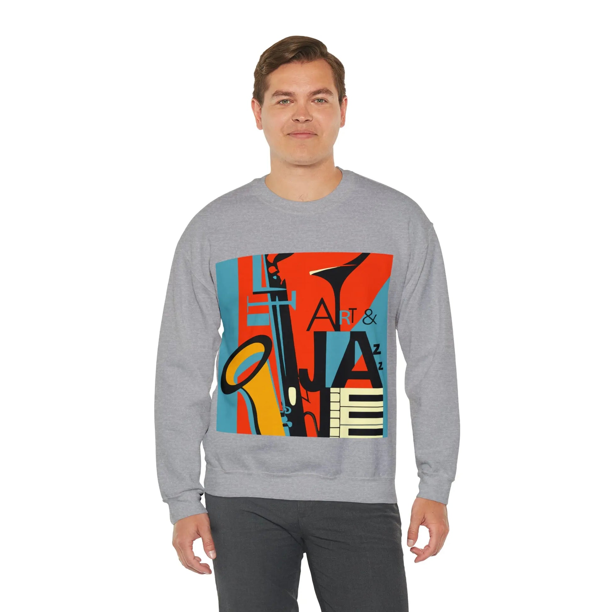 Art & Jazz Vintage Sweatshirt | Unisex Heavy Blend™ Crewneck Sweatshirt 