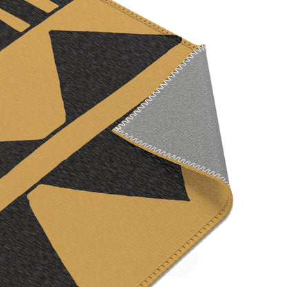 Mustard + Onyx Area Rug - Boho Chic Design for Living Room and Bedroom | Eco-Friendly Home Decor