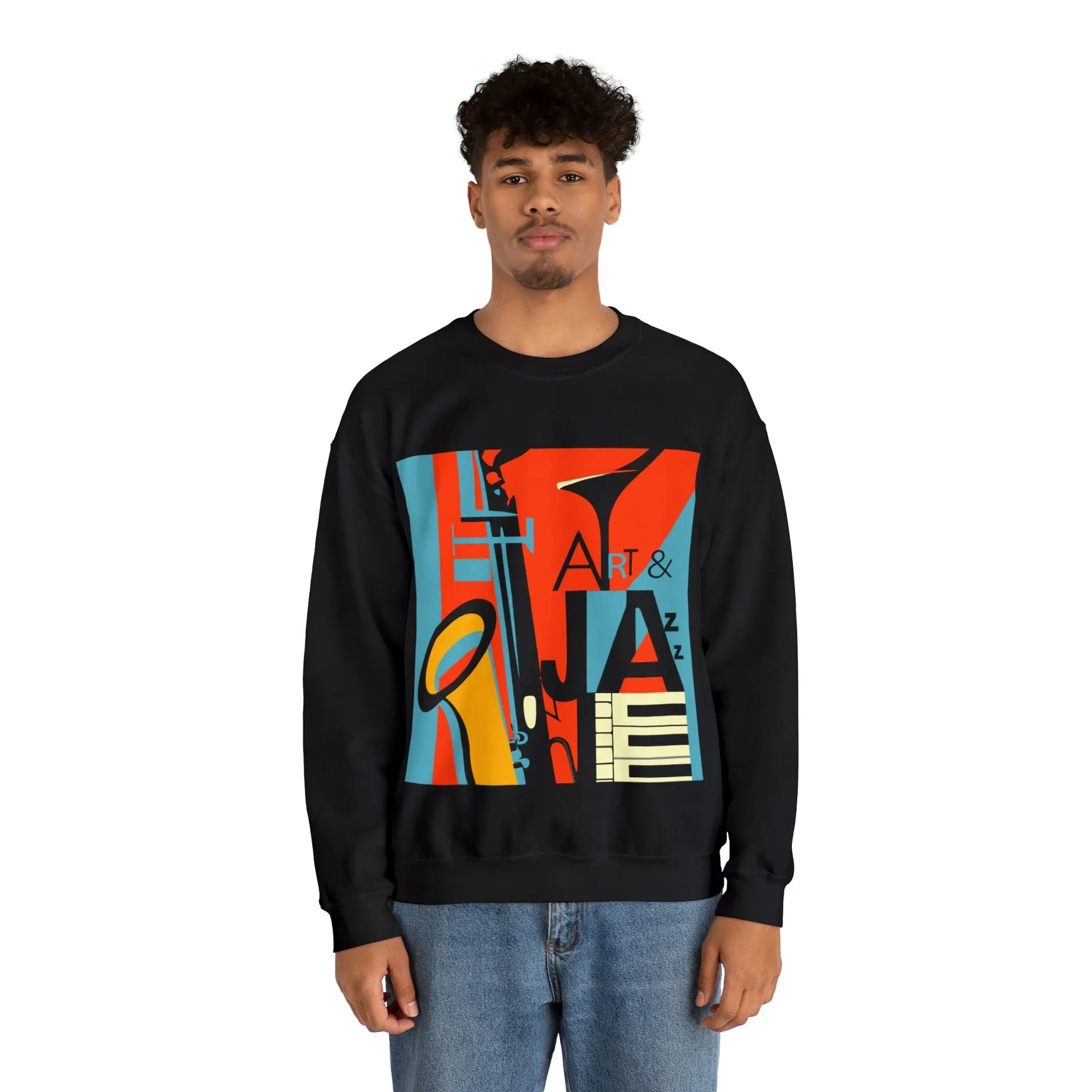 Art & Jazz Vintage Sweatshirt | Unisex Heavy Blend™ Crewneck Sweatshirt 