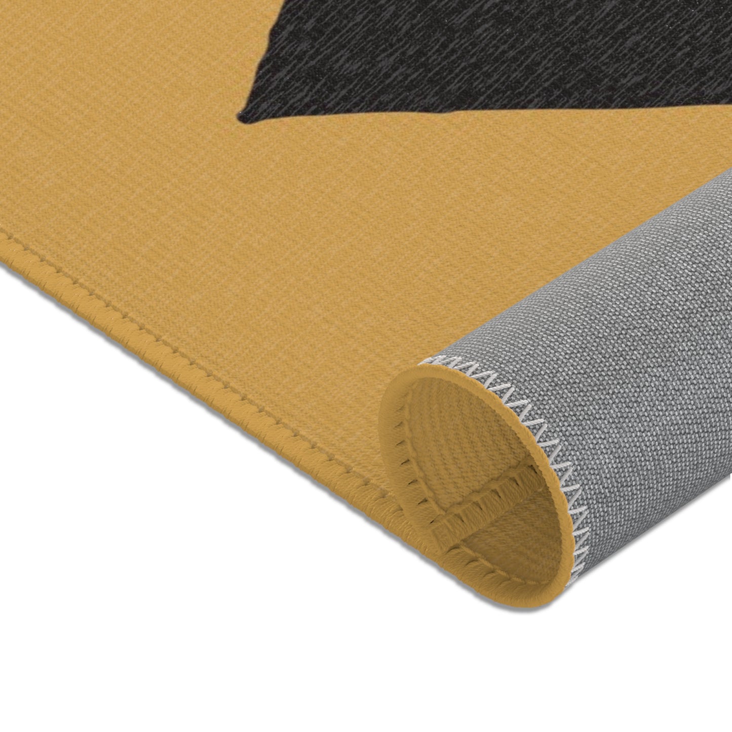 Mustard + Onyx Area Rug - Boho Chic Design for Living Room and Bedroom | Eco-Friendly Home Decor