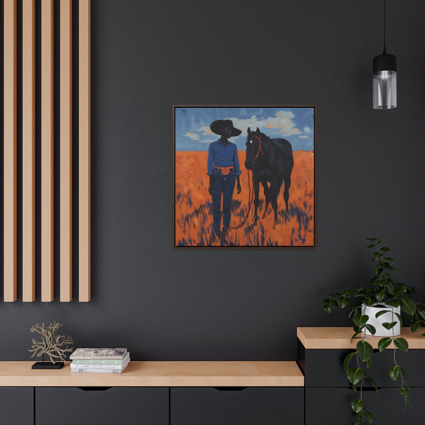 A Girl and Her Horse, Gallery Canvas Wraps, Square Frame